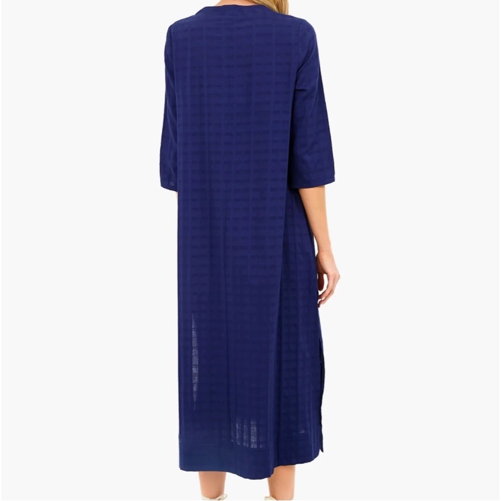 Navy Carolina Caftan SZ M EUC POMANDER PLACE - Picture 4 of 10